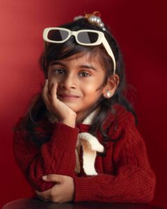 Amanda celebrating Christmas eve - Theme photography Kids Portfolio Shoot Chennai