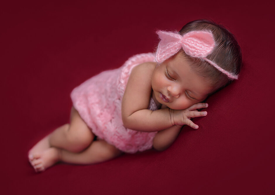 Wrapped in warmth pinky butterfly Newborn Shoot Chennai
